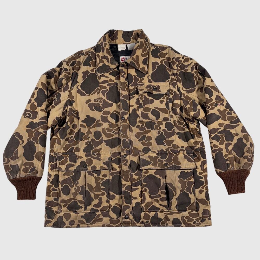 Vintage Sports Afield Duck Camo Hunting Jacket Canvas Coat